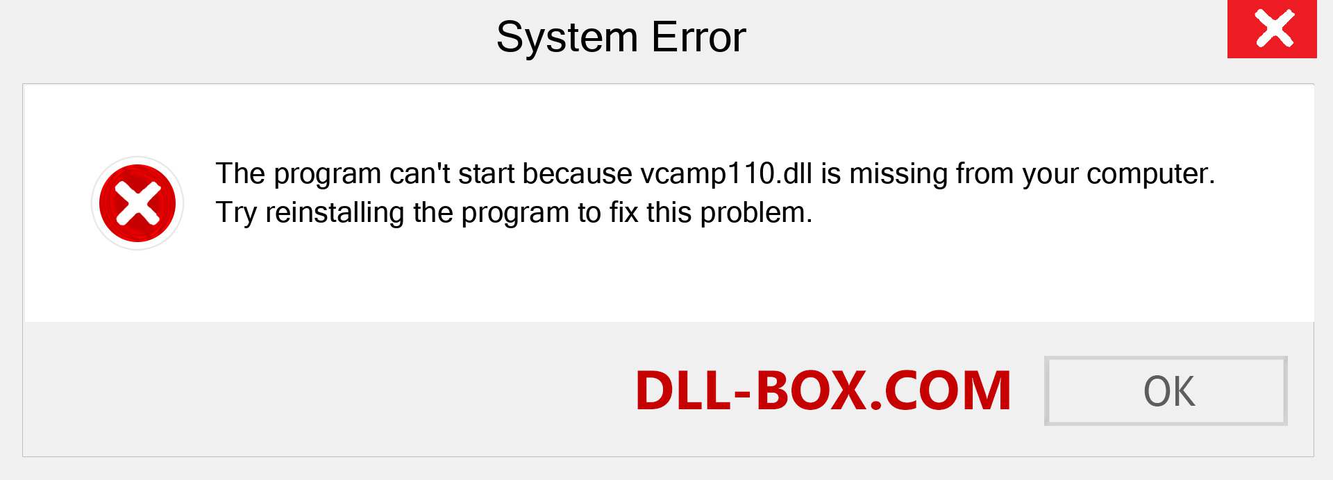  vcamp110.dll file is missing?. Download for Windows 7, 8, 10 - Fix  vcamp110 dll Missing Error on Windows, photos, images